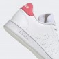 ADIDAS ADVANTAGE K SHOE -  WHITE / PINK / RED