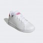 ADIDAS ADVANTAGE K SHOE -  WHITE / PINK / RED