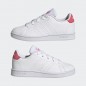 ADIDAS ADVANTAGE K SHOE -  WHITE / PINK / RED