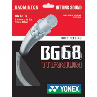 YONEX BG68Ti TITANIUM Badminton String -White