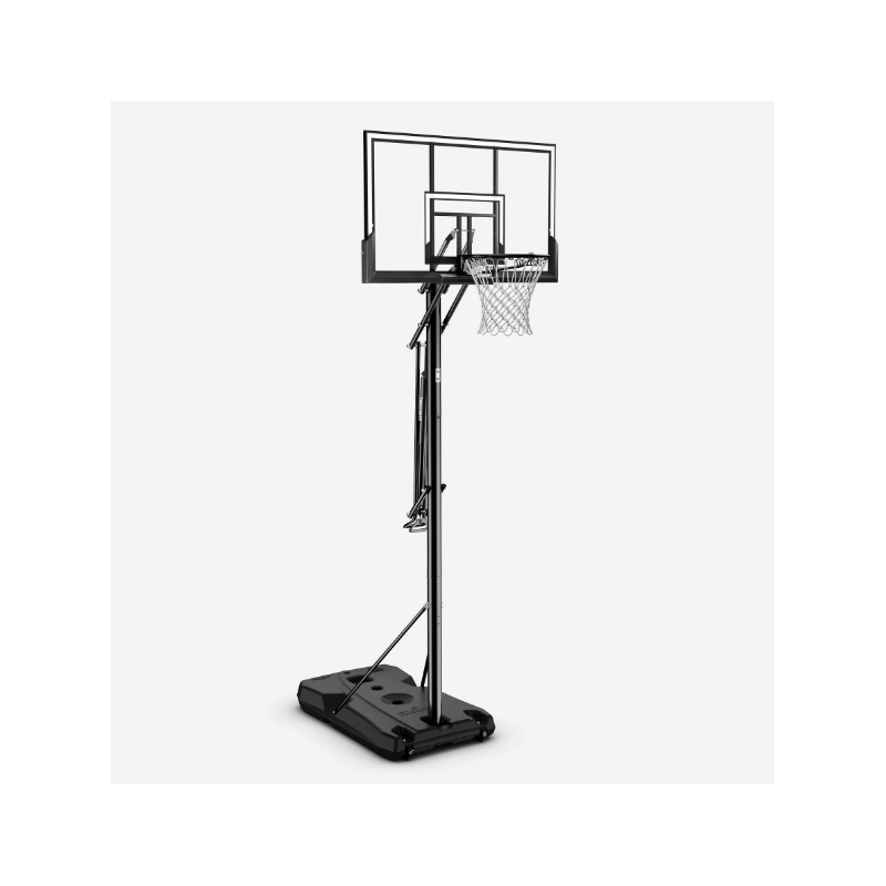 Spalding 52" Basketball Post Silver Portable