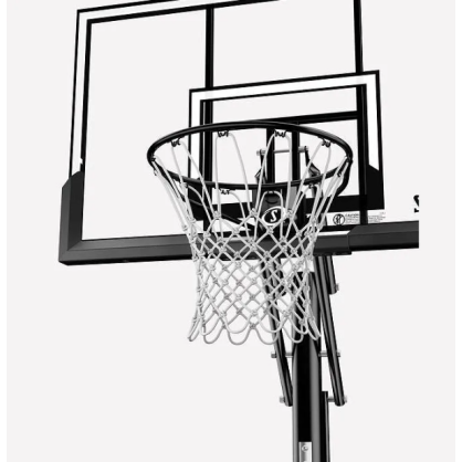 Spalding 52" Basketball Post Silver Portable