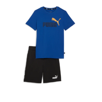 Puma Kids Short Jersey Set Blu/Blk