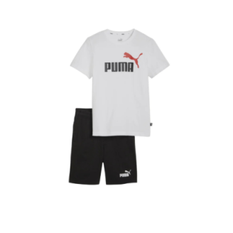 Puma Kids Short Jersey Set Wht/Blk