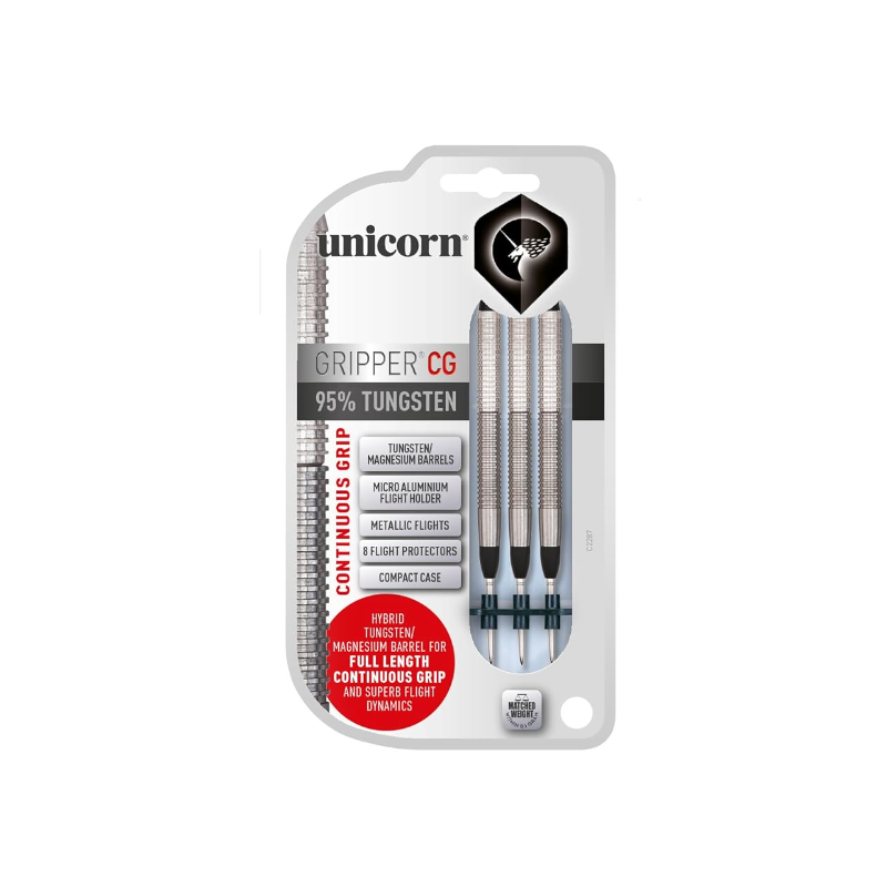 Unicorn U-Tech Gripper CG Magnesium/Tungsten Darts - Metallic