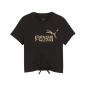 Puma Kids Animal Print Knotted Tee BLK