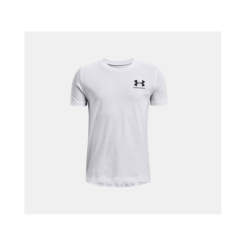 Under Armour Boys Sportstyle Left Chess SS WHT