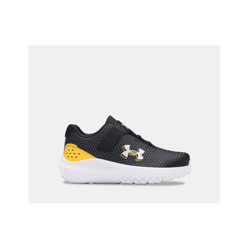 Under Armour Infant Shoes Surge 4 AC Blk/Ylw