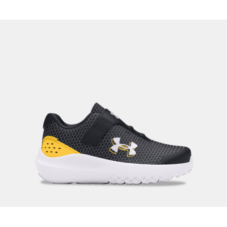 Under Armour Infant Shoes Surge 4 AC Blk/Ylw