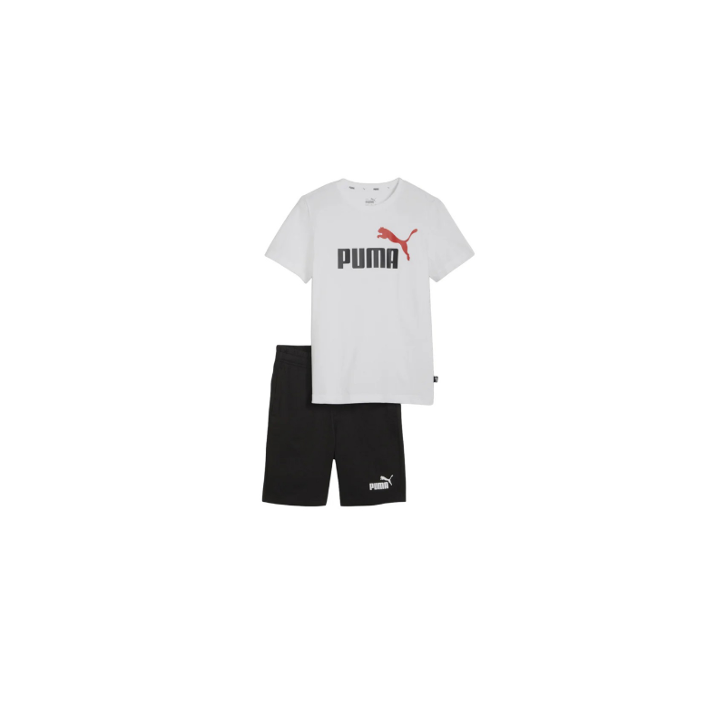 Puma Kids Short Jersey Set Wht/Blk