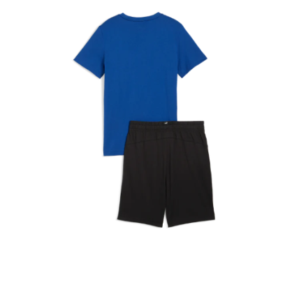 Puma Kids Short Jersey Set Blu/Blk