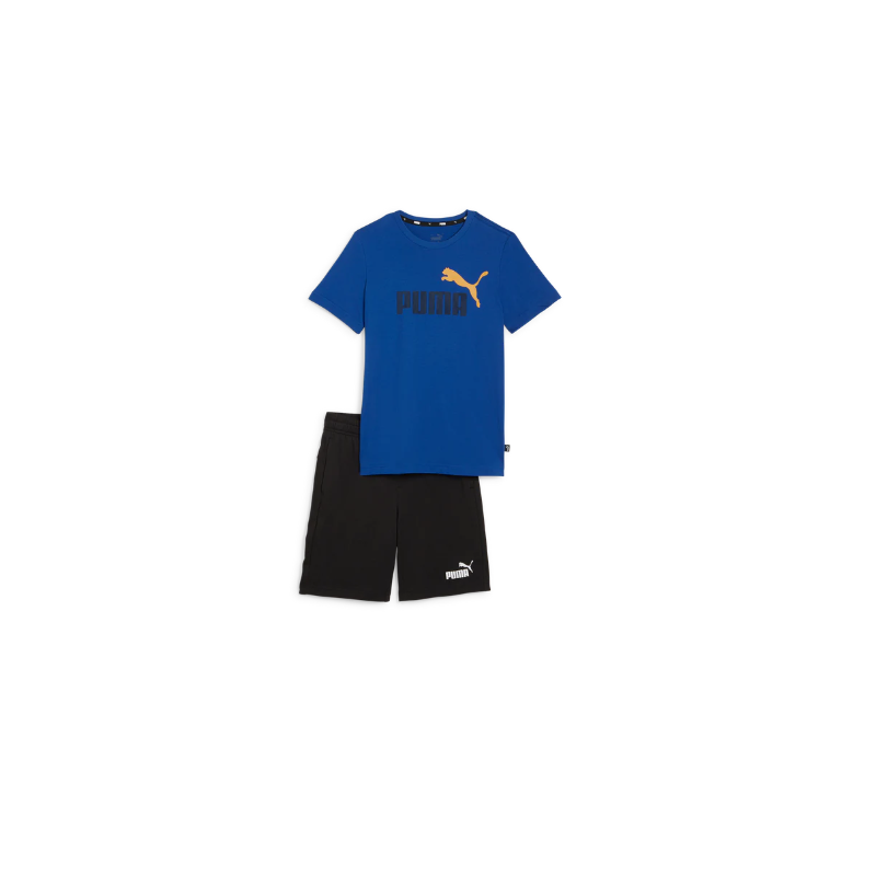 Puma Kids Short Jersey Set Blu/Blk