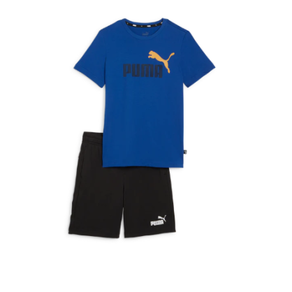 Puma Kids Short Jersey Set Blu/Blk