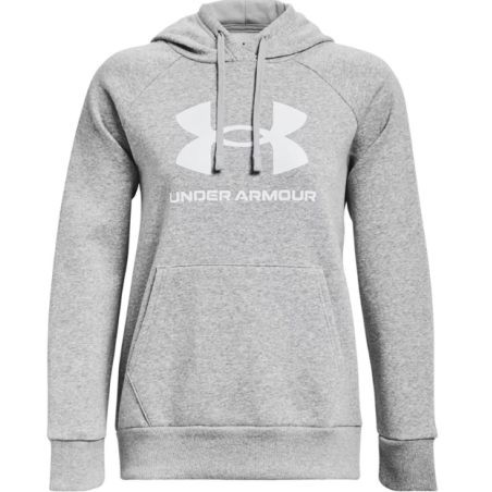 Under Armour Women's Rival Fleece Big Logo Hoodie Gry