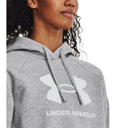 Under Armour Women's Rival Fleece Big Logo Hoodie Gry