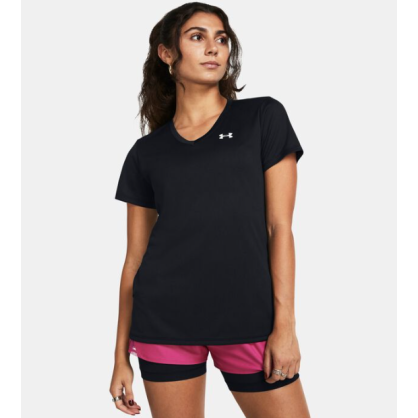 Under Armour Tech V-neck Short Sleeve Blk