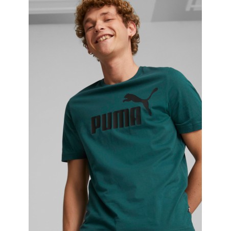 Puma Tricou Puma Ess Logo Tee Green