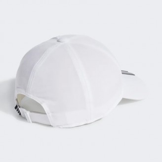 ADIDAS AEROREADY 3-STRIPES BASEBALL CAP -  WHITE