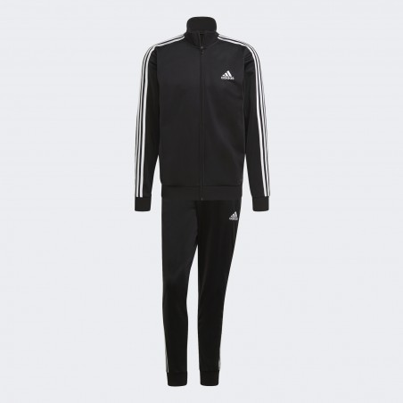 ADIDAS ESSENTIALS 3-STRIPES TRACK SUIT - BLACK