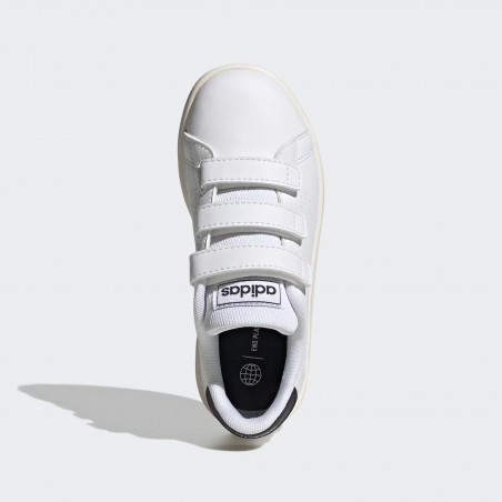 ADIDAS ADVANTAGE COURT LIFESTYLE HOOK-AND-LOOP SHOE - WHITE BGE