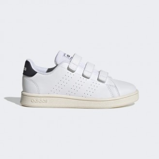 ADIDAS ADVANTAGE COURT LIFESTYLE HOOK-AND-LOOP SHOE - WHITE BGE