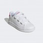 ADIDAS ADVANTAGE COURT LIFESTYLE HOOK-AND-LOOP SHOE - WHITE PNK